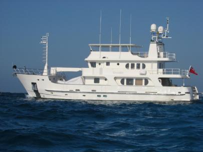 Explorer yacht at sea